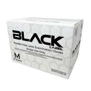 Black Label Latex Powder Free Exam Gloves thumbnail 4