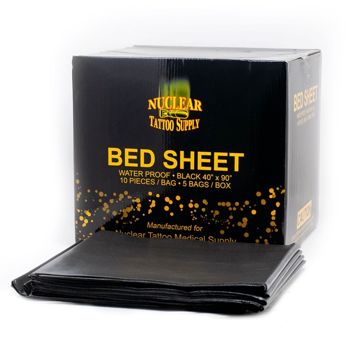 Nuclear Medical Drape Sheet / Bed Sheet - Black