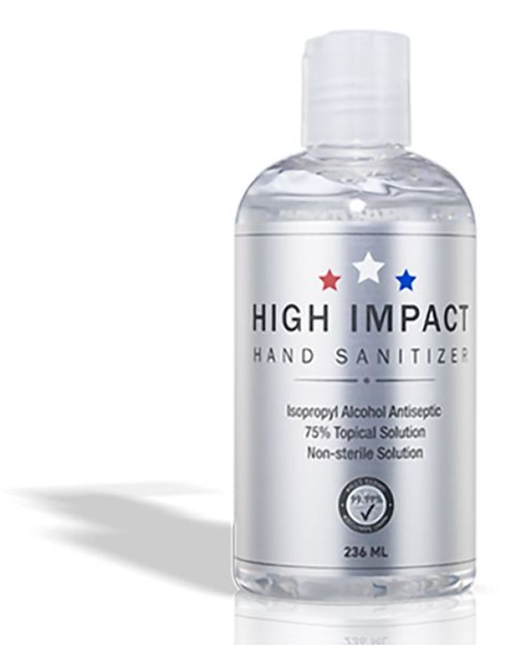 High Impact Hand Sanitizer [Gel] - Disk Cap - 8oz