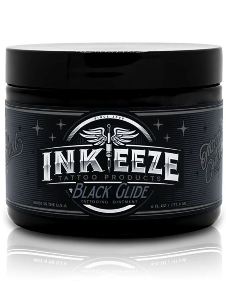 INK-EEZE Black Glide Tattoo Ointment - 6oz