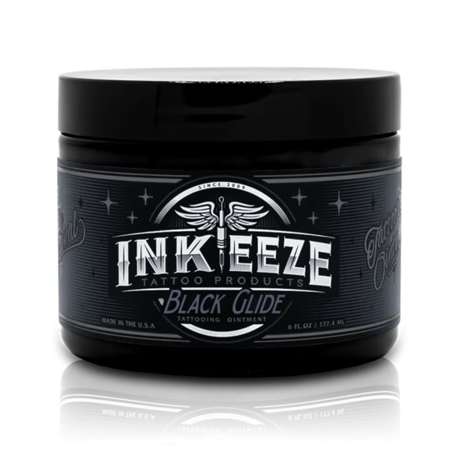 INK-EEZE Black Glide Tattoo Ointment - 6 oz