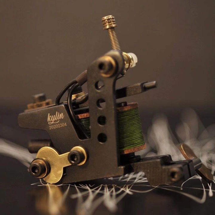 Kylin Handmade Brass Tattoo Machine - Black Ghost