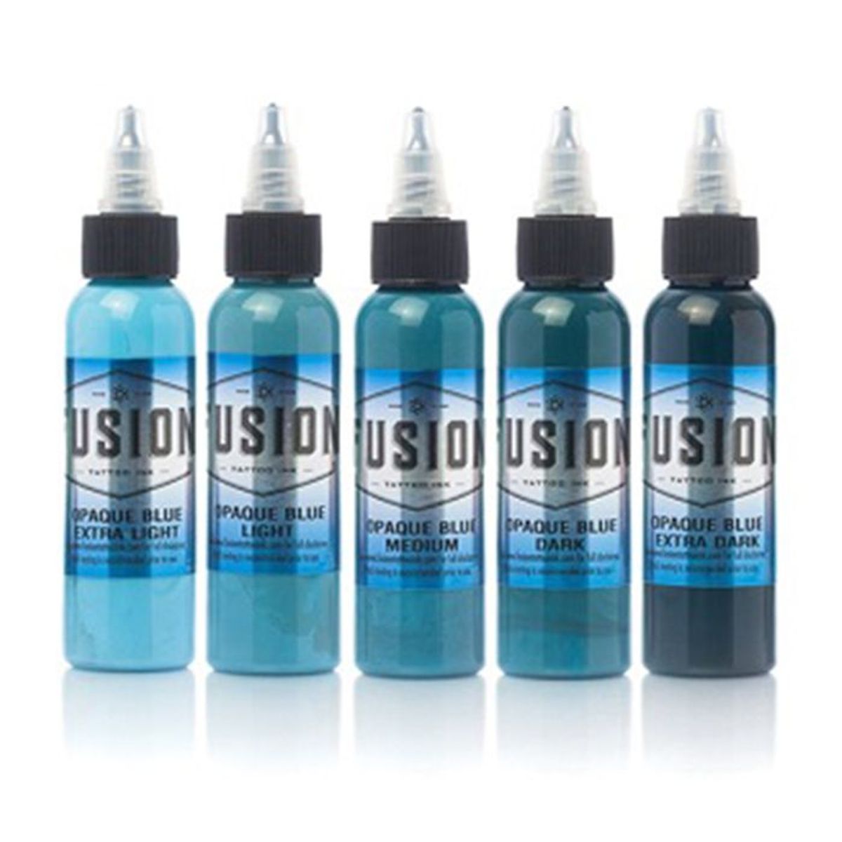 Fusion Ink 5 Color Opaque Blue Set