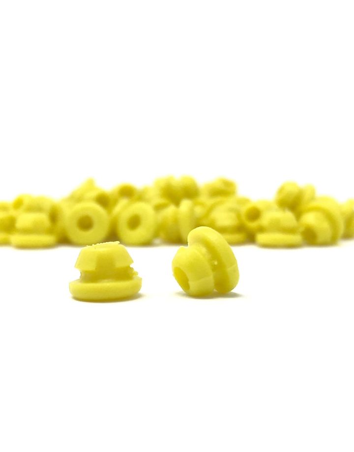 Baffle Rubber Nipple - Yellow