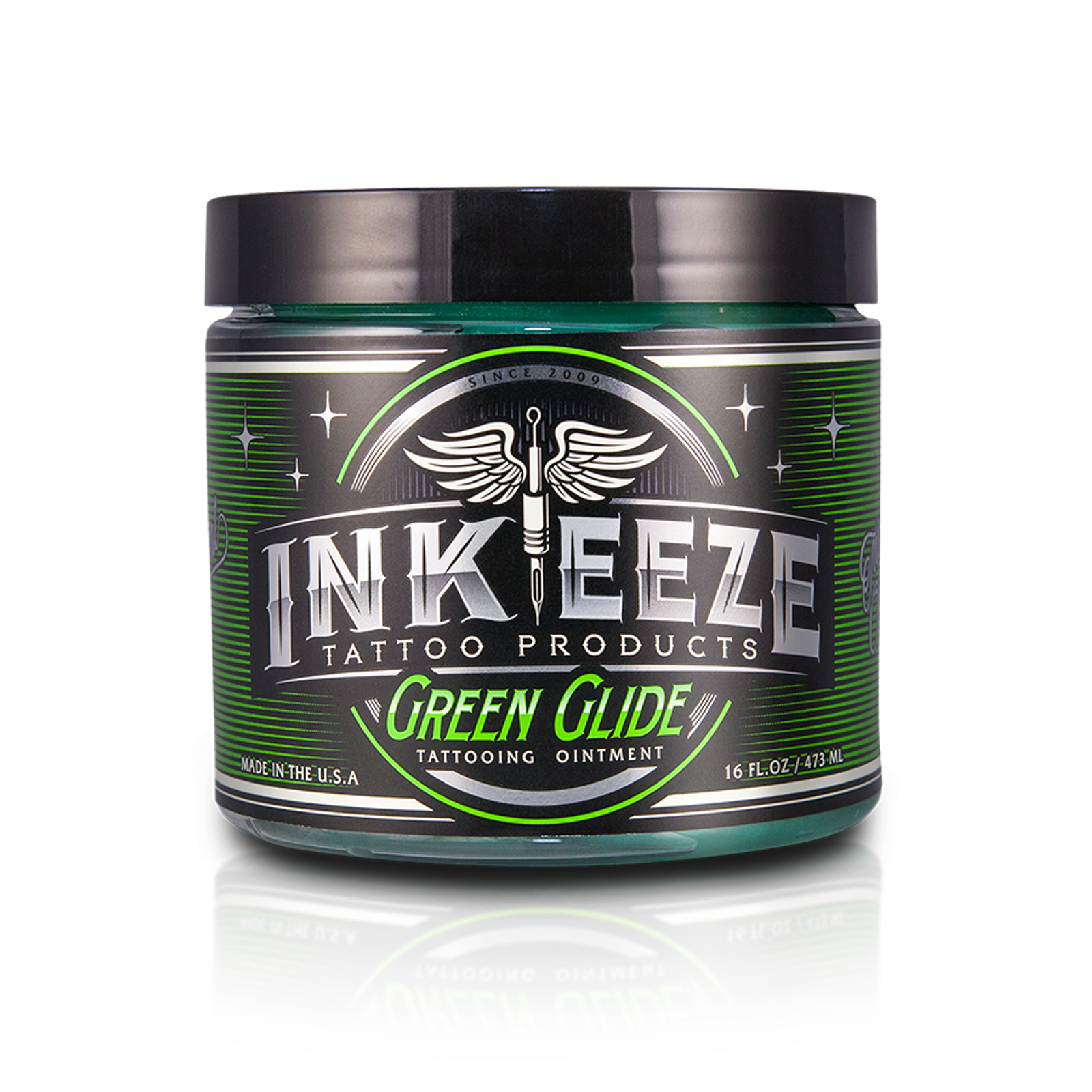 INK-EEZE Green Glide Tattoo Ointment - 16 oz