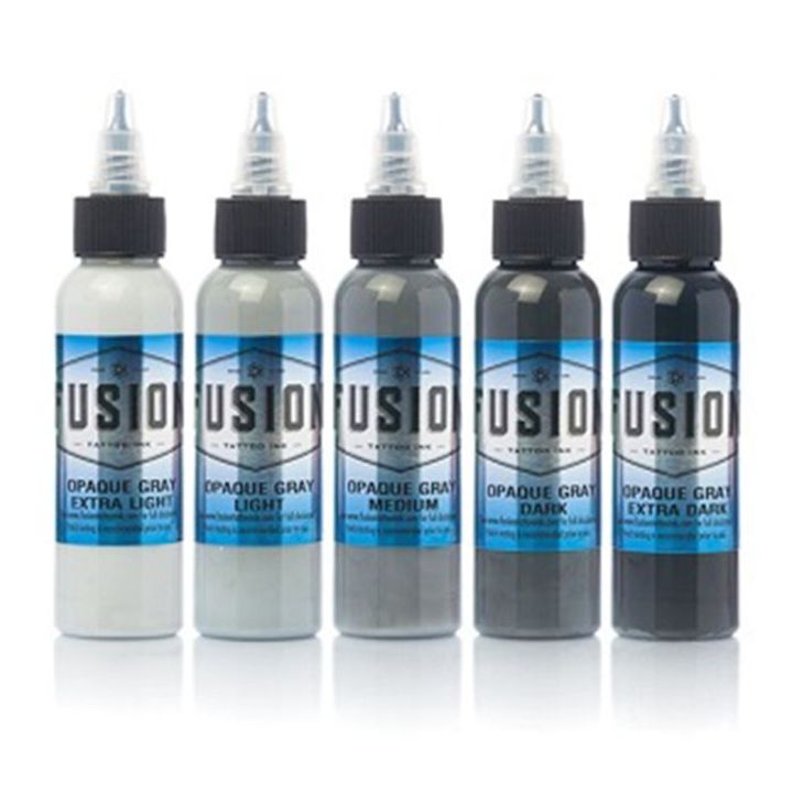 Fusion Ink 5 Color Opaque Grey Set