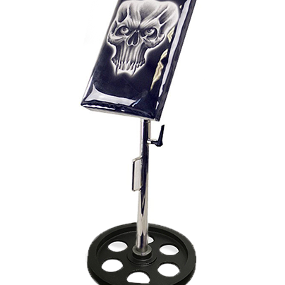 Stainless Steel Tattoo Arm Rest Designed By Chente - Skull
