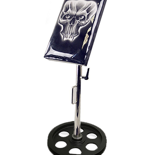 Stainless Steel Tattoo Arm Rest Designed By Chente - Skull thumbnail 1