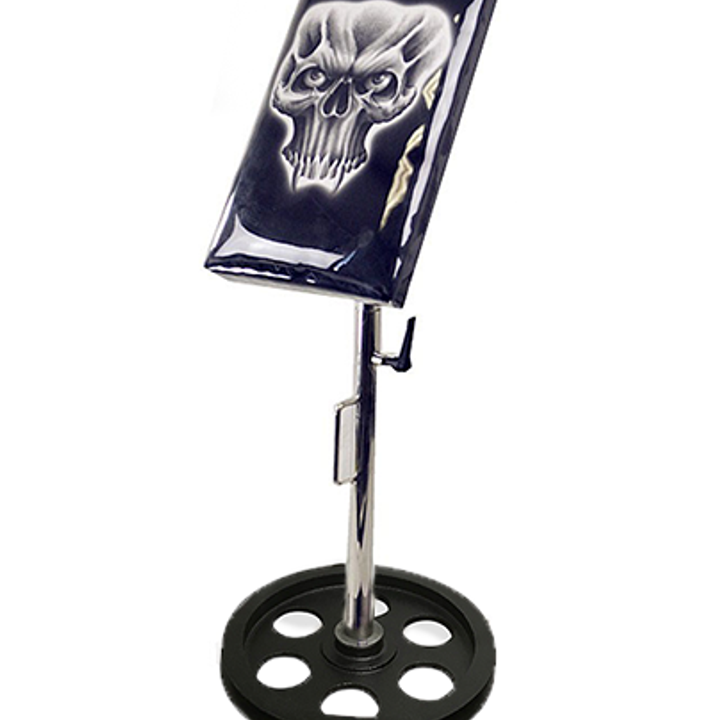 Stainless Steel Tattoo Arm Rest Designed By Chente - Skull