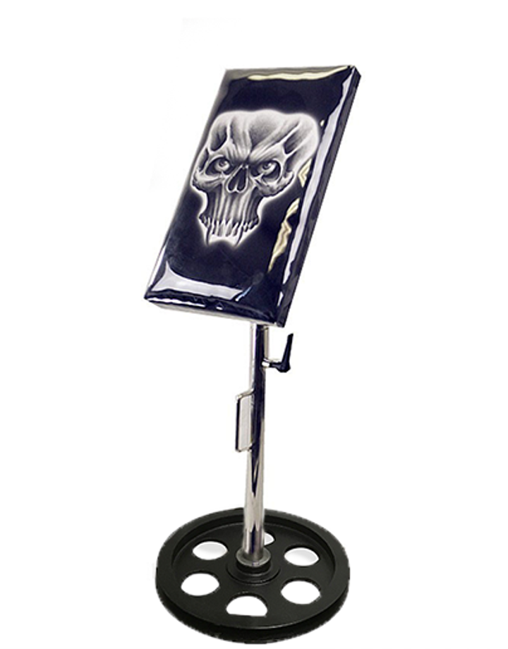 Stainless Steel Tattoo Arm Rest Designed By Chente - Skull